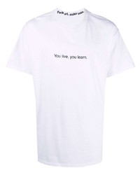 T-shirt à col rond imprimé blanc F.A.M.T.