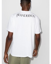 T-shirt à col rond imprimé blanc JW Anderson