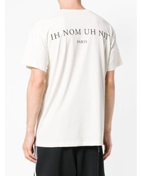 T-shirt à col rond imprimé blanc Ih Nom Uh Nit