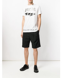 T-shirt à col rond imprimé blanc Philipp Plein