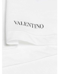 T-shirt à col rond imprimé blanc Valentino