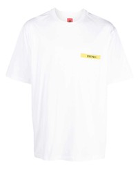 T-shirt à col rond imprimé blanc Ferrari