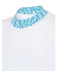 T-shirt à col rond imprimé blanc Fendi