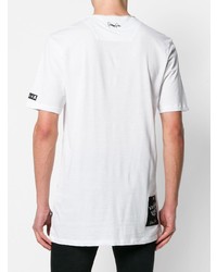 T-shirt à col rond imprimé blanc Philipp Plein