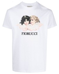 T-shirt à col rond imprimé blanc Fiorucci