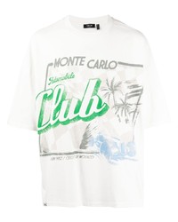T-shirt à col rond imprimé blanc FIVE CM