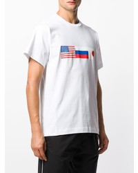 T-shirt à col rond imprimé blanc Gosha Rubchinskiy