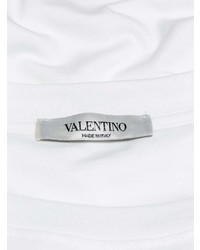 T-shirt à col rond imprimé blanc Valentino