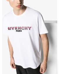 T-shirt à col rond imprimé blanc Givenchy