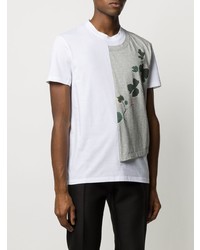 T-shirt à col rond imprimé blanc Alexander McQueen