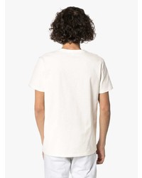 T-shirt à col rond imprimé blanc Alexander McQueen