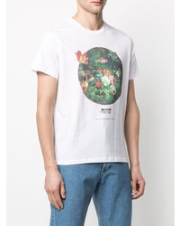 T-shirt à col rond imprimé blanc Levi's