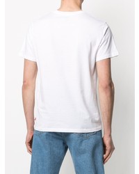 T-shirt à col rond imprimé blanc Levi's