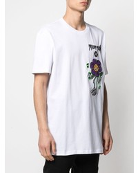 T-shirt à col rond imprimé blanc Philipp Plein