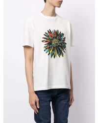 T-shirt à col rond imprimé blanc PS Paul Smith