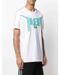 T-shirt à col rond imprimé blanc Philipp Plein