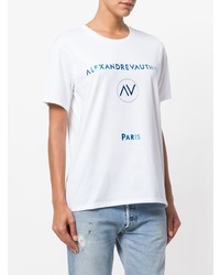 T-shirt à col rond imprimé blanc Alexandre Vauthier