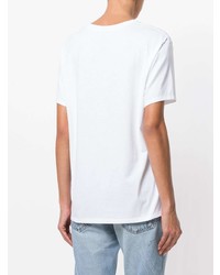 T-shirt à col rond imprimé blanc Alexandre Vauthier