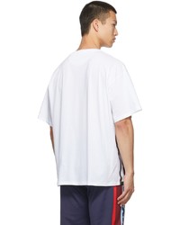 T-shirt à col rond imprimé blanc Valentino