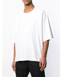 T-shirt à col rond imprimé blanc Raf Simons