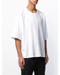 T-shirt à col rond imprimé blanc Raf Simons