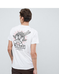 T-shirt à col rond imprimé blanc Friend or Faux