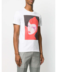 T-shirt à col rond imprimé blanc Stella McCartney