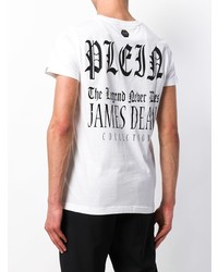 T-shirt à col rond imprimé blanc Philipp Plein