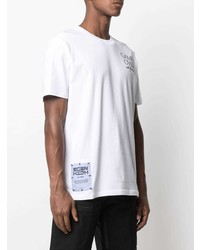 T-shirt à col rond imprimé blanc McQ