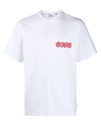 T-shirt à col rond imprimé blanc Gcds