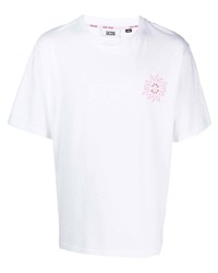 T-shirt à col rond imprimé blanc Gcds