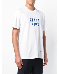 T-shirt à col rond imprimé blanc Oamc