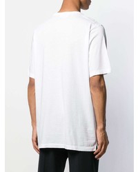 T-shirt à col rond imprimé blanc DSQUARED2