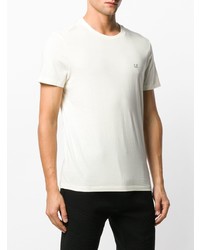 T-shirt à col rond imprimé blanc CP Company