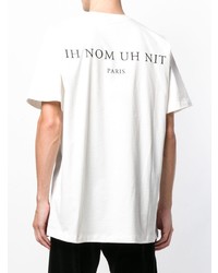 T-shirt à col rond imprimé blanc Ih Nom Uh Nit