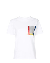 T-shirt à col rond imprimé blanc Golden Goose Deluxe Brand