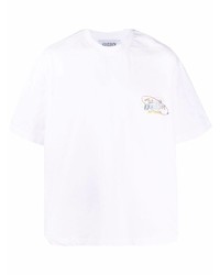 T-shirt à col rond imprimé blanc goodboy