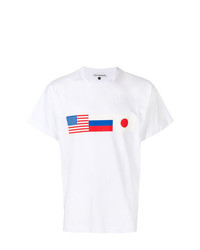 T-shirt à col rond imprimé blanc Gosha Rubchinskiy