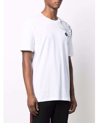 T-shirt à col rond imprimé blanc Philipp Plein