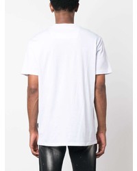 T-shirt à col rond imprimé blanc Philipp Plein