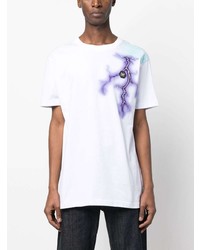 T-shirt à col rond imprimé blanc Philipp Plein