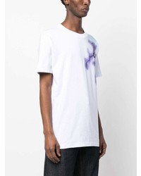 T-shirt à col rond imprimé blanc Philipp Plein