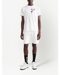 T-shirt à col rond imprimé blanc Off-White