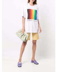 T-shirt à col rond imprimé blanc MAISON KITSUNÉ