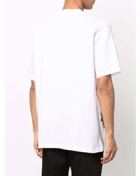 T-shirt à col rond imprimé blanc DSQUARED2