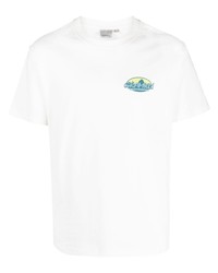 T-shirt à col rond imprimé blanc Gramicci