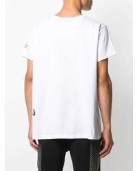 T-shirt à col rond imprimé blanc Greg Lauren X Paul & Shark