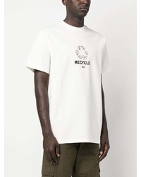 T-shirt à col rond imprimé blanc 424