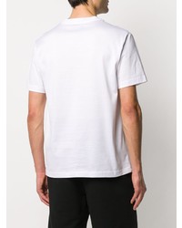 T-shirt à col rond imprimé blanc Les Hommes