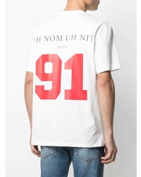 T-shirt à col rond imprimé blanc Ih Nom Uh Nit